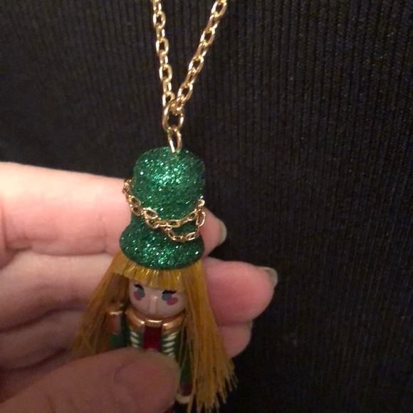 NWT Betsey Johnson Sparkly Rhinestone Nutcracker Holiday Necklace - Picture 5 of 17